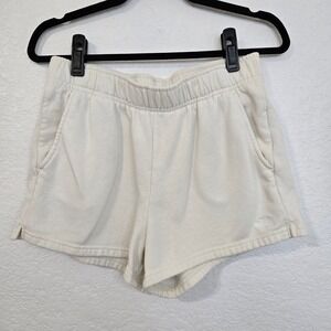 The North Face M Womens Cream Knit Lounge Shorts Athletic Casual Comfy